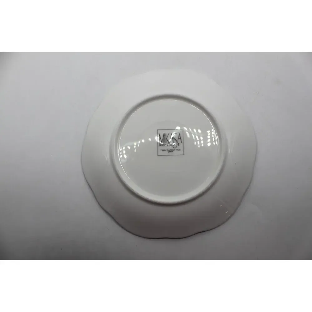 NWT Mikasa Bone Fine China Platinum‎ Halo Wellington Canape 5.5